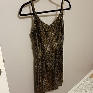 Vintage sequin bodycon mini cocktail dress